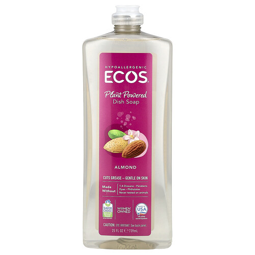 Ecos, Ecos®, Plant Powered Dish Soap, Almond, 25 fl oz (739 ml)