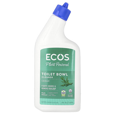 Earth Friendly Products, Ecos®, Limpiador a base de plantas para la taza del inodoro, Cedro, 710 ml (24 oz. líq.)