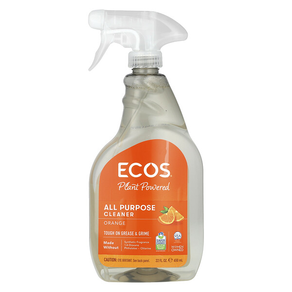 Ecos Ecos®, Plant Powered All-Purpose Cleaner, Orange, 22 fl oz (650 ml)