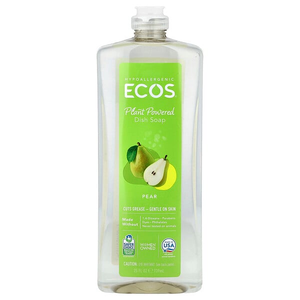 Ecos Ecos®, Plant Powered Dish Soap, Pear, 25 fl oz (739 ml)