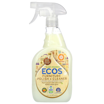Earth Friendly Products Ecos средство для чистки и полировки мебели апельсин 650 мл (22 жидк. Унции)