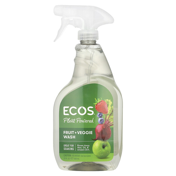 Ecos Ecos®, Plant Powered Fruit + Veggie Wash, 22 fl oz (650 ml)