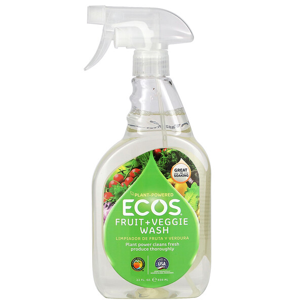 Ecos, Fruit + Veggie Wash, 22 fl oz (650 ml)