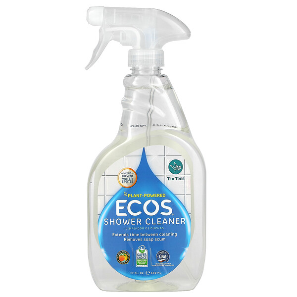 Earth Friendly Products, Ecos，淋浴间清洁剂，茶树，22 液量盎司（650 毫升）