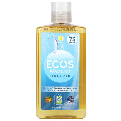 Купить Earth Friendly Products Ecos, Wavejet, ополаскиватель, лимон, 8 жидких унций (237 мл)