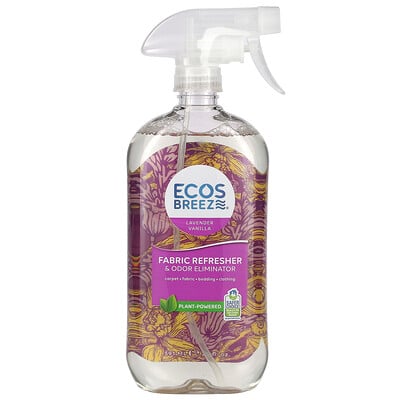 Earth Friendly Products Ecos Breeze, освежитель тканей и устранение запахов, лаванда и ваниль, 591 мл (20 жидк. Унций)  - купить со скидкой
