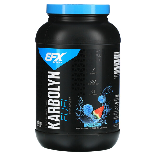 EFX Sports, Karbolyn-Treibstoff, Blue Razz Wassermelone, 68,8 oz (1950 g)