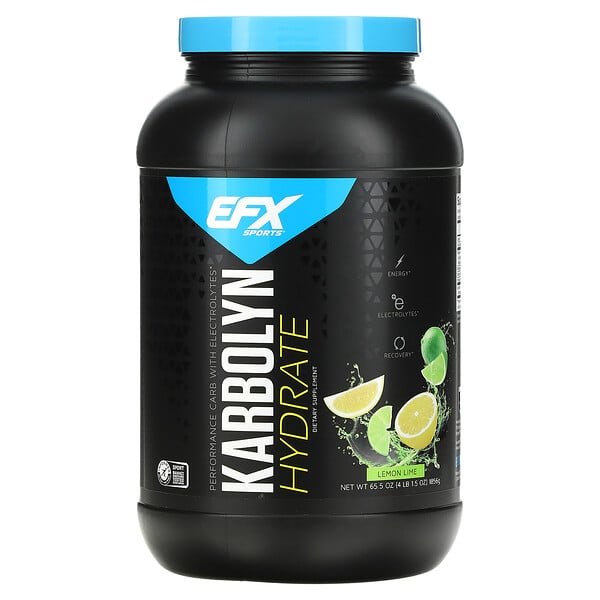EFX Sports, Karbolyn Hydrate, Lemon Lime, Zitronenlimette, 1.856 g (4,09 lbs.)