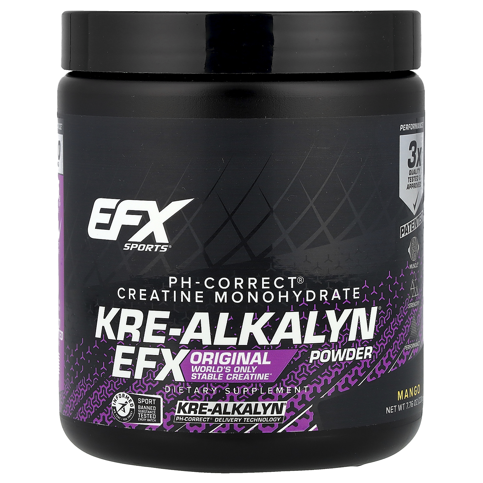 Kre-Alkalyn（クレアルカリン）EFXパウダー、マンゴー、220g（7.76オンス）