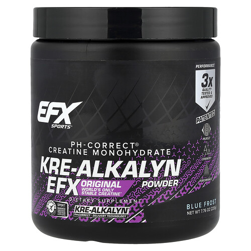 Efx Sports Kre-Alkalyn EFX Powder, Blue Frost, 7.76 oz (220 g)