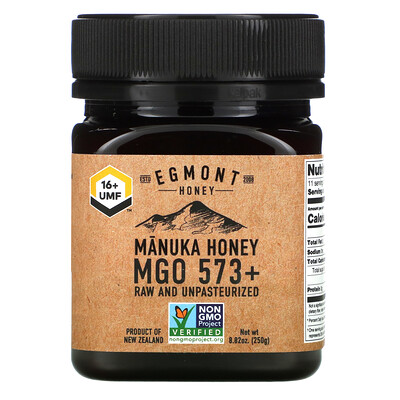 Купить Egmont Honey Мед манука, необработанный и непастеризованный, 573+ MGO, 250 г (8, 82 унции)