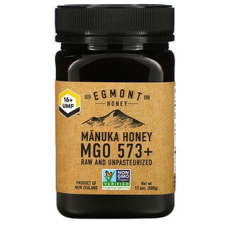 Egmont Honey, 麥盧卡蜂蜜，未加工且未經巴氏滅菌，573+ MGO，17.6 盎司（500 克）