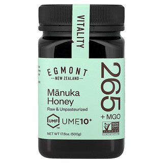 Egmont Honey, Miel de manuka, Cruda y sin pasteurizar, UMF™10+, MGO +265, 500 g (17,6 oz)