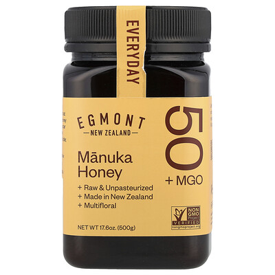 Product Image for Egmont Honey, Manuka Honey, Raw & Unpasteurized, MGO 50+, 17.6 oz (500 g)