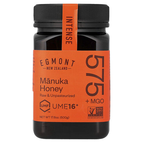Egmont Honey Manuka Honey, Raw & Unpasteurized, UMF™ 16+, MGO 575+, 17.6 oz (500 g)