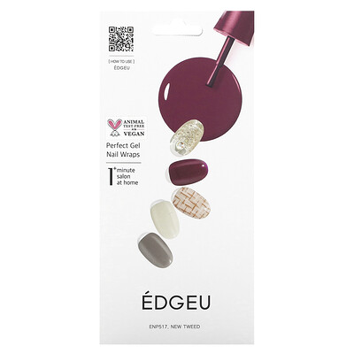 

Edgeu Perfect Gel Nail Wraps ENP517 New Tweed 16 Piece Strips Set