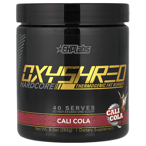 EHPlabs, OxyShred Hardcore, Thermogenic Fat Burner, Cali Cola, 9.3 oz (264 g)