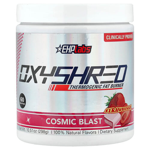 EHPlabs, OxyShred, Thermogenic Fat Burner, Cosmic Blast, Strawberry, 10.51 oz (298 g)