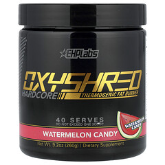 OxyShred Hardcore, термогенний жироспалювальний засіб, цукерки з кавуном, 260 г (9,2 унції)