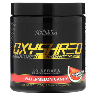 EHPlabs, Oxyshred Hardcore, Quemagrasas termogénico, Caramelo de sandía`` 260 g (9,2 oz)