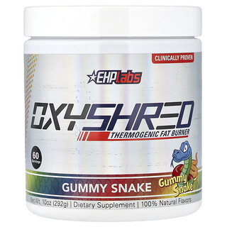 EHPlabs, OxyShred, Suplemento termogénico para quemar grasas, Gomitas de serpiente, 292 g (10 oz)