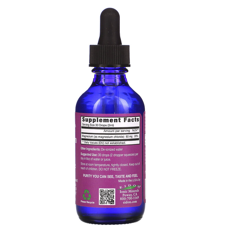 Eidon Mineral Supplements, Ionic Minerals, Magnesium, Liquid