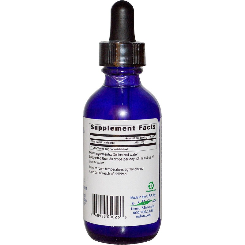 Eidon Mineral Supplements, Ionic Minerals, Silica, Liquid Concentrate