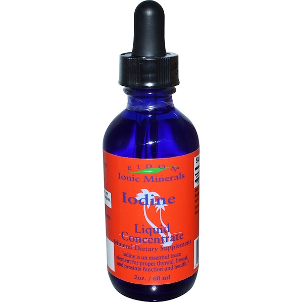 Eidon Mineral Supplements, Йод, Жидкий Концентрат 2 унции (60 мл)