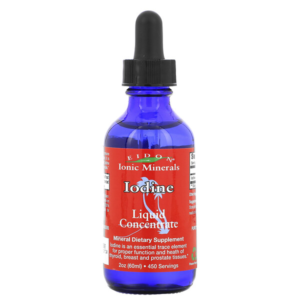 Eidon Mineral Supplements, Jod, Flüssigkonzentrat, 2 oz. (60 ml)