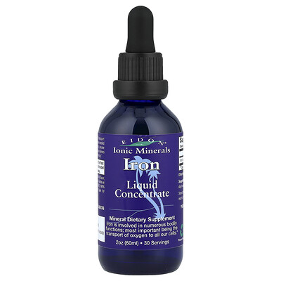 Product Image for Eidon Ionic Minerals, Iron, Liquid Concentrate, 2 oz (60 ml)