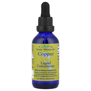 Eidon Ionic Minerals, Cuivre, Liquide concentré, 60 ml