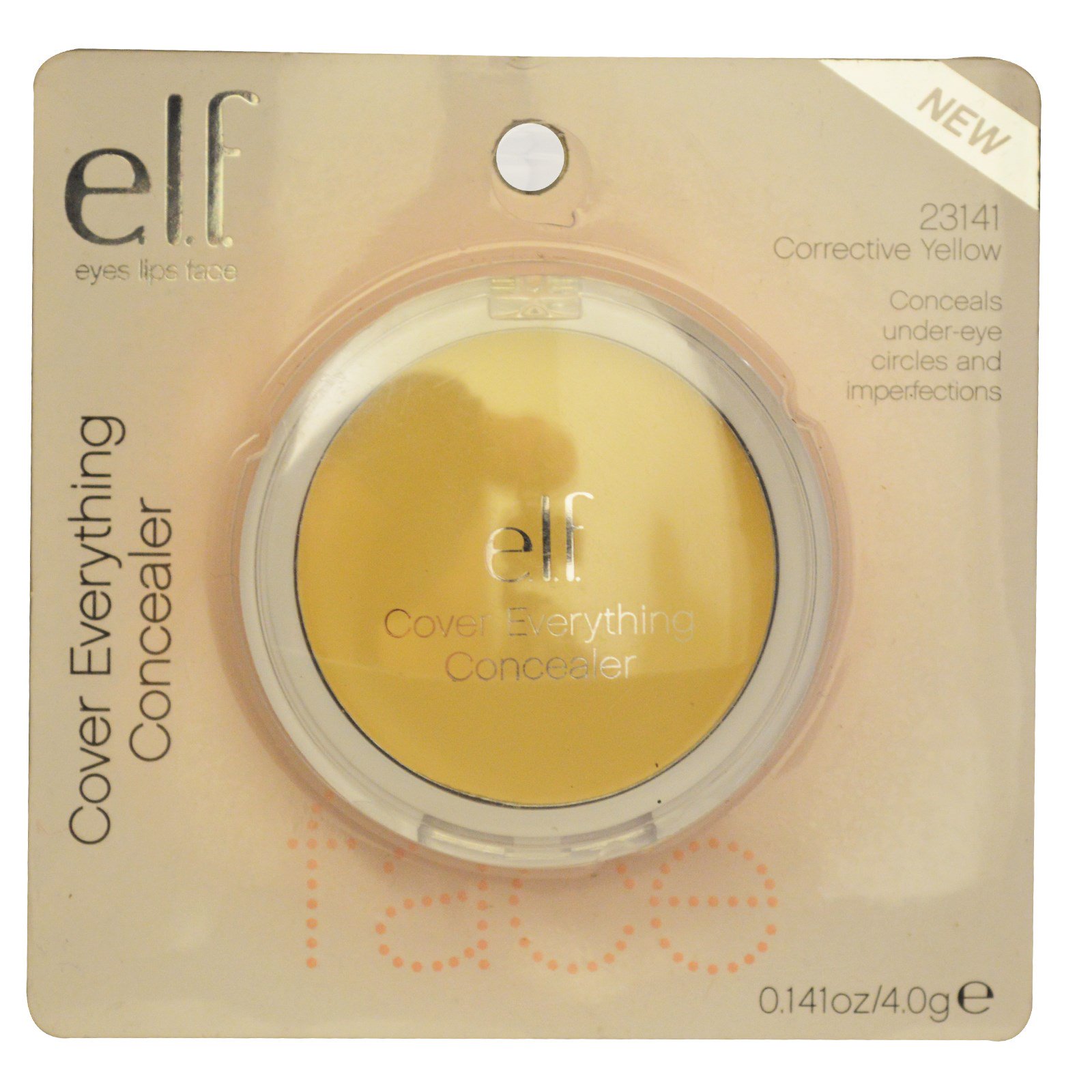 E.L.F., Cover Everything Concealer, Corrective Yellow, 0.141 oz (4.0 g