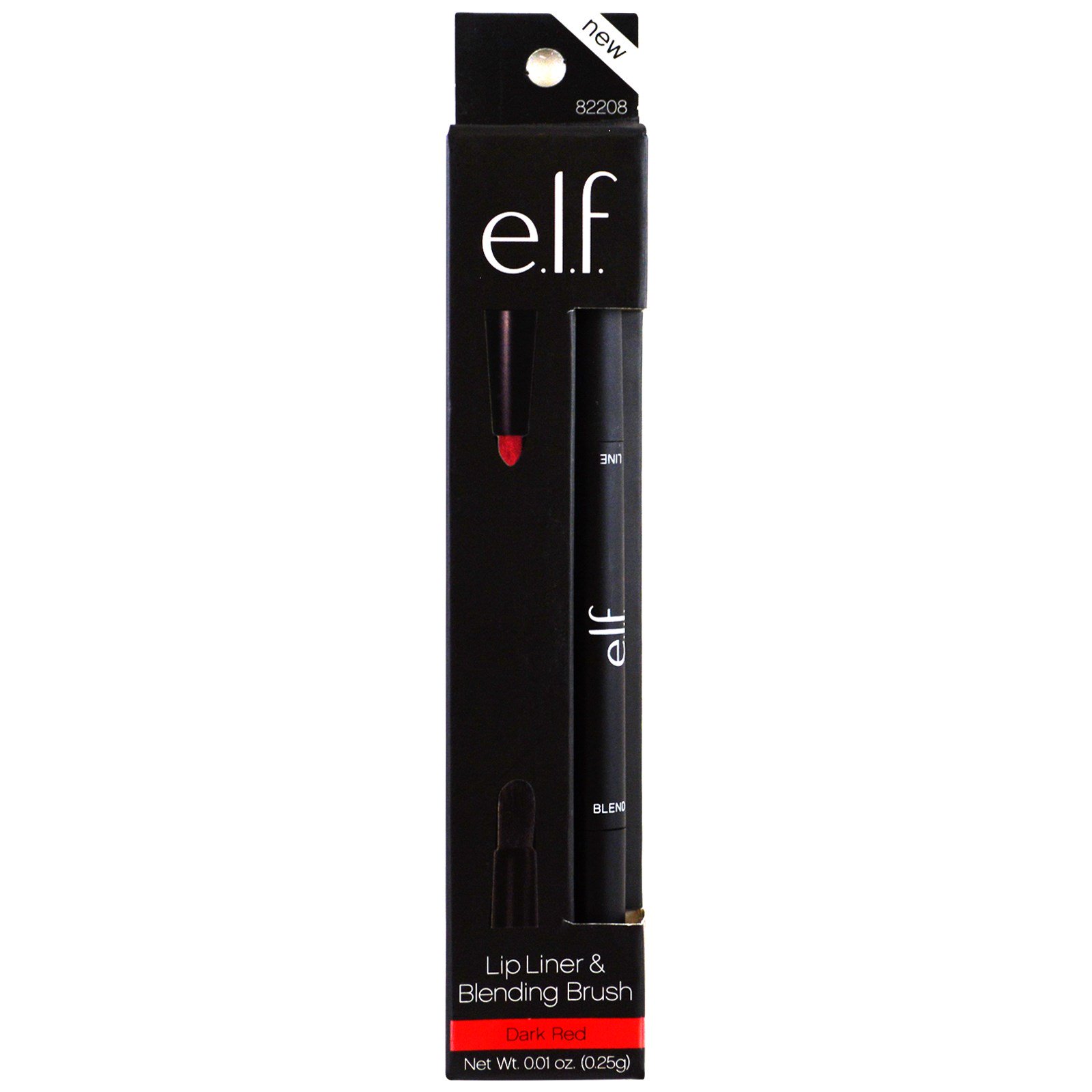 E.L.F., Lip Liner & Blending Brush, Dark Red, 0.01 oz (0.25 g) iHerb