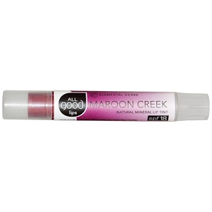 Ол Гуд Продактс, All Good Lips, Natural Mineral Lip Tint, SPF 18, Maroon Creek, 2.55 g отзывы покупателей