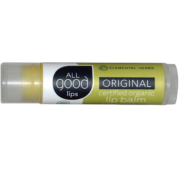All Good Products, All Good Lips, Certified Organic Lip Balm, Original