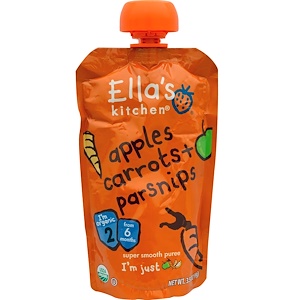 Купить Ella's Kitchen, Яблоки, морковь + пастернак, нежнейшее пюре, 3,5 унции (99 г)  на IHerb