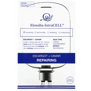 Elensilia, Elensilia-IntraCELL, Escargot + Caviar Repairing Mask, 10 Sheets, 0.85 fl oz (25 ml) Each отзывы