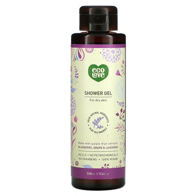 

Eco Love Shower Gel Blueberry Grape & Lavender 17.6 fl oz (500 ml)