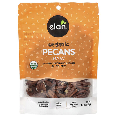 Product Image for Elan, Organic Pecans, Raw , 4.4 oz (125 g)