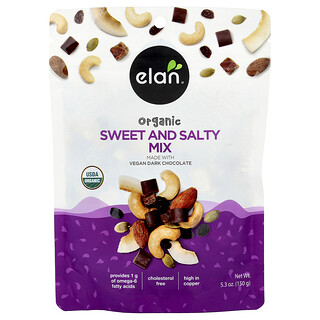 Elan, Miscela biologica dolce e salata con cioccolato fondente, 150 g