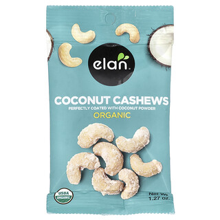 Elan, Castañas de cajú y coco orgánico, 1,27 oz