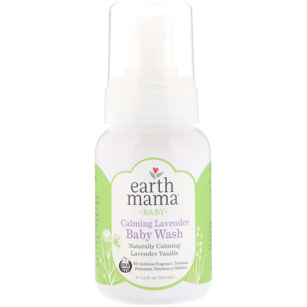Earth Mama, Baby, Calming Lavender Baby Wash, Lavender Vanilla, 5.3 fl