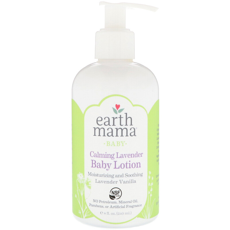 Earth Mama, Baby, Calming Lavender Baby Lotion, Lavender Vanilla, 8 fl