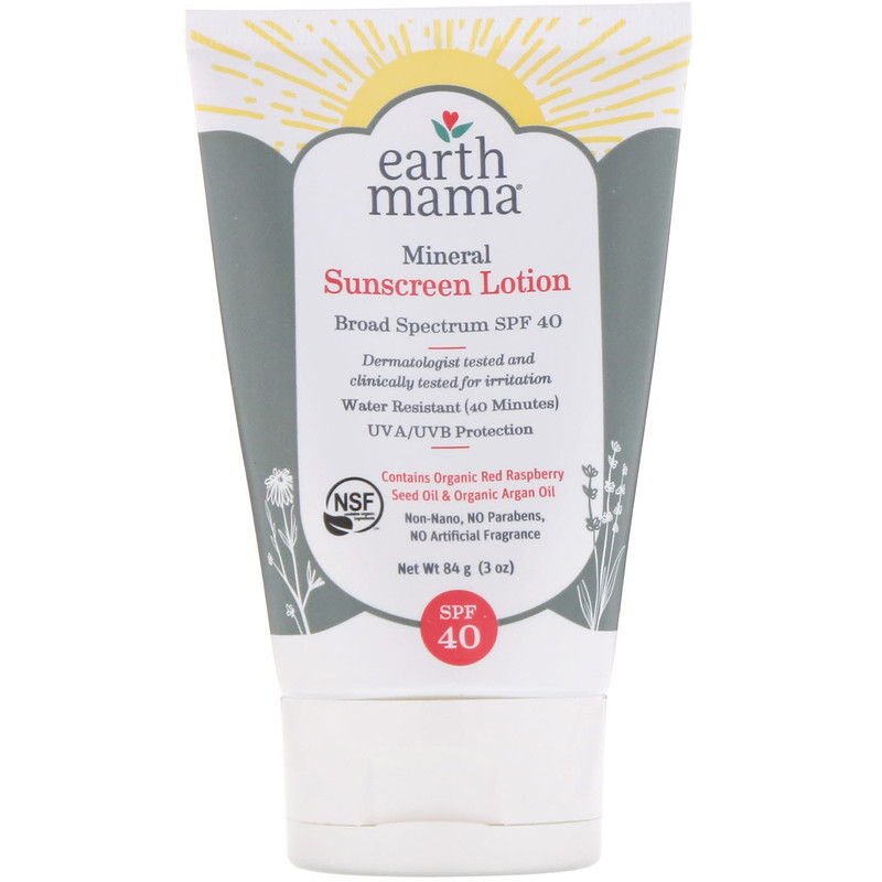 Earth Mama, Mineral Sunscreen Lotion, SPF 40, 3 oz (84 g) iHerb