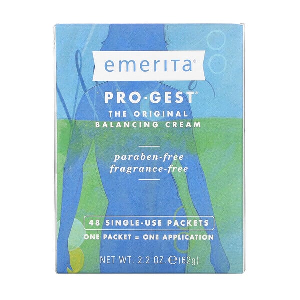 Emerita, プロジェスト, バランシングクリーム, 無香料, 48パケット（1回1パケット使用）, 2.2オンス (62 g)