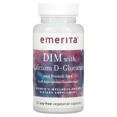 

Emerita, DIM with Calcium D-Glucarate and Broccoli Seed, 60 Soy-Free Vegetarian Capsules