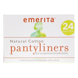 Отзывы о Эмерита, Natural Cotton Pantyliners, Ultra-Thin, 24 Pantyliners