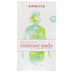 Отзывы о Эмерита, Natural Cotton Contour Pads, 16 Pads