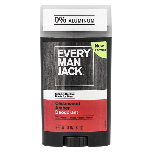 Every Man Jack, Deodorant, ohne Aluminium, Zedernholz, 85 g (3 oz.)