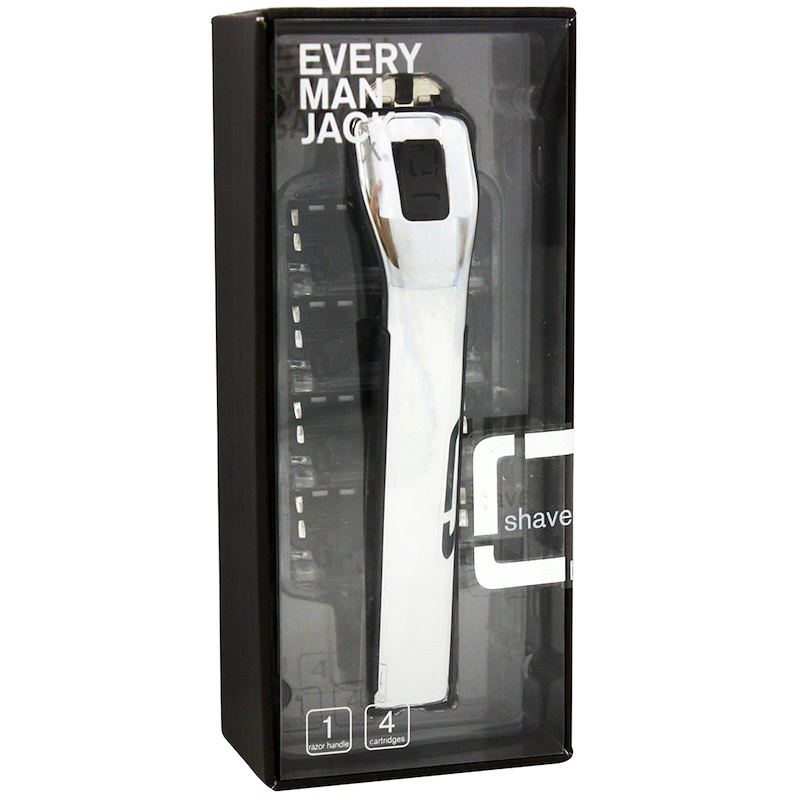 Every Man Jack, Manual Razor, Silver, 1 Razor, 4 Cartridges iHerb